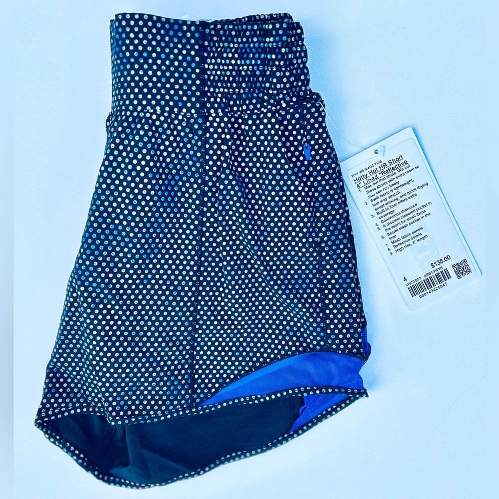 RARE Lululemon Limited Edition Reflective Hotty Hot Shorts Multi Psychic. Size 4 - Picture 4 of 10